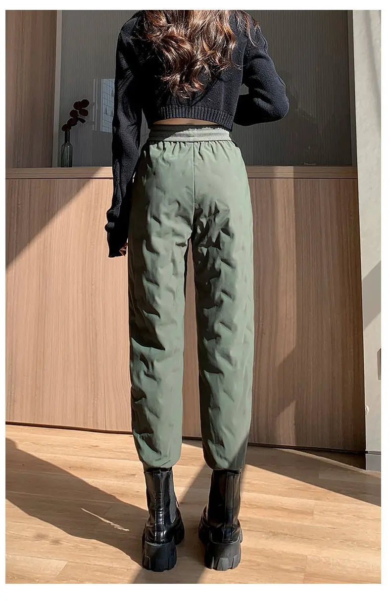 2025 Winter New White Duck Down Down Pants Women's Outer Wear Northeast Thickened Minus 40 Degrees Extreme Cold Harbin Cotton Pa