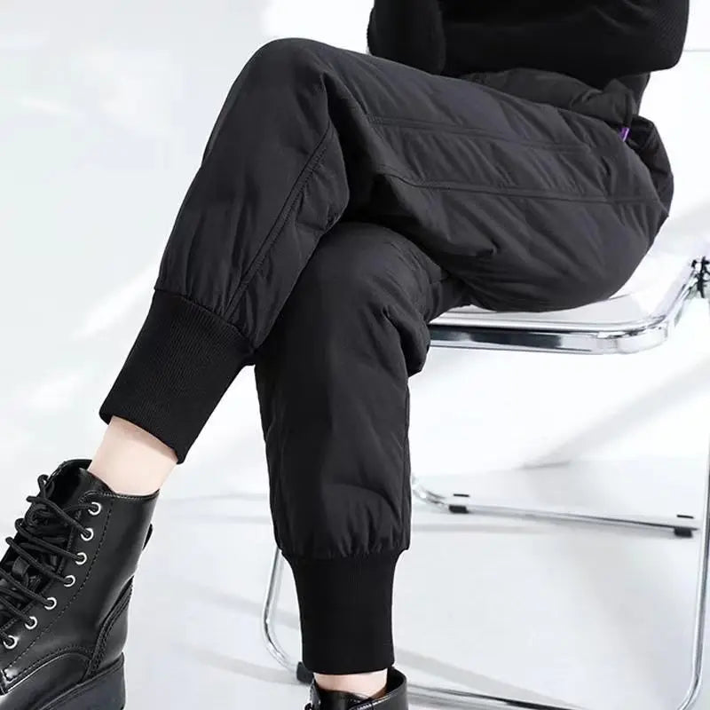 2025 Winter New White Duck Down Down Pants Women's Outer Wear Northeast Thickened Minus 40 Degrees Extreme Cold Harbin Cotton Pa